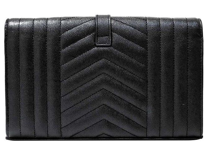 Saint Laurent Borsa a tracolla Mix Mattrasse Monogram Chain Nero - vista 2