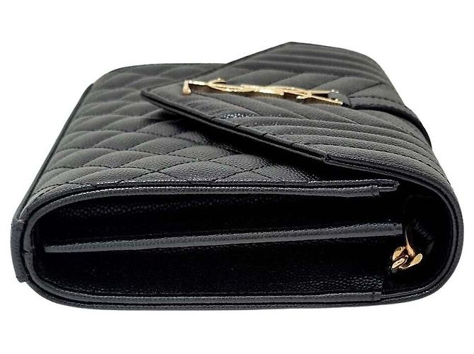 Saint Laurent Borsa a tracolla Mix Mattrasse Monogram Chain Nero - vista 5