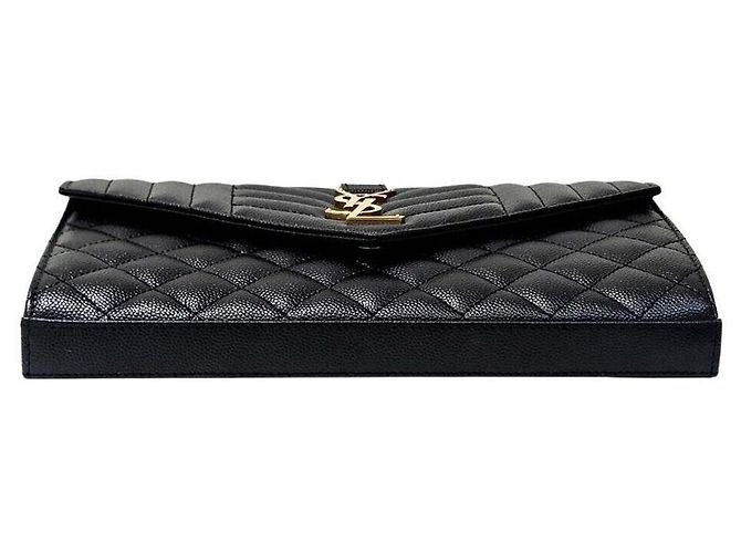 Saint Laurent Borsa a tracolla Mix Mattrasse Monogram Chain Nero - vista 6