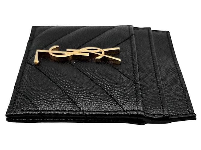 Saint Laurent Tarjetero Monogram Negro - vista 3