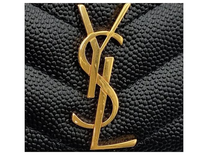 Saint Laurent Tarjetero Monogram Negro - vista 7