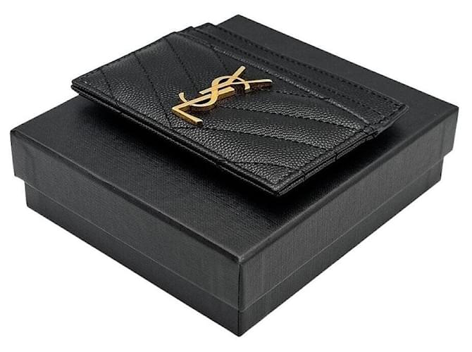Saint Laurent Tarjetero Monogram Negro - vista 8