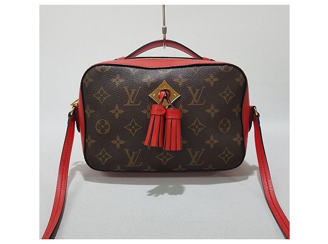 Louis Vuitton Bolsa transversal em canvas Monogram Vermelho - vista 2