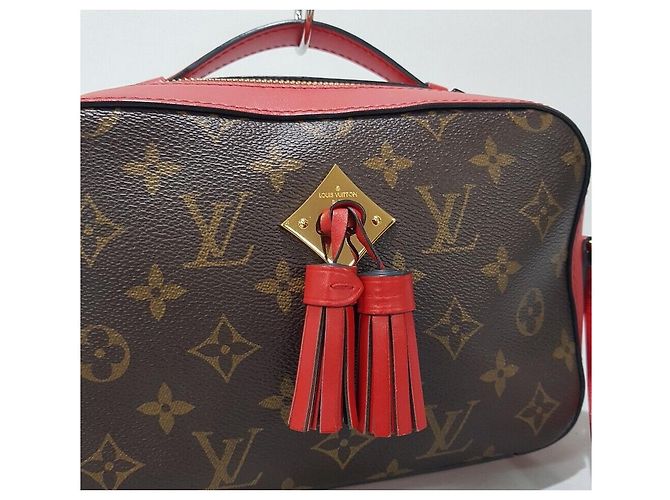 Louis Vuitton Bolsa transversal em canvas Monogram Vermelho - vista 3