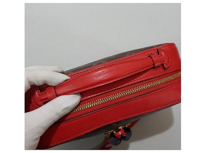Louis Vuitton Bolsa transversal em canvas Monogram Vermelho - vista 6