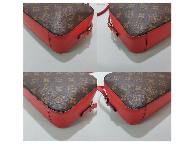 Louis Vuitton Bolsa transversal em canvas Monogram Vermelho - vista 9