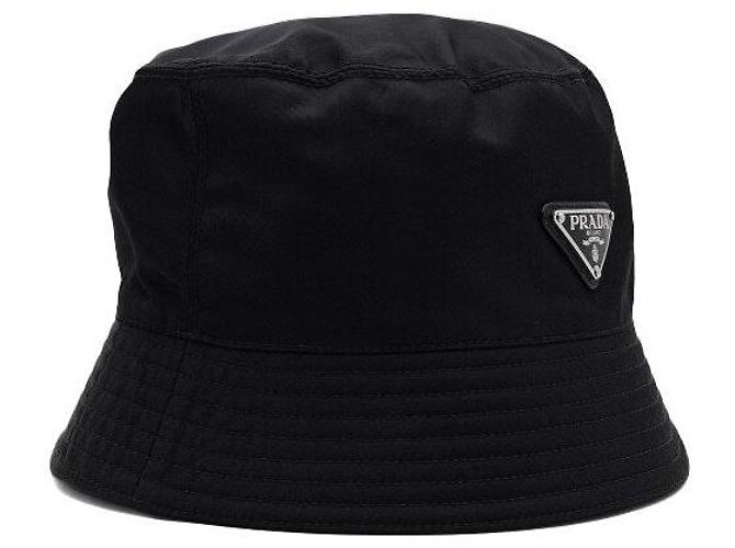 Prada Rinylon Bucket Hat with Triangle Logo Black - view 3