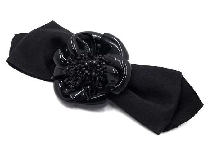 Chanel Fermaglio per Capelli Camelia Nera Nero - vista 2