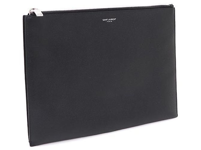 Saint Laurent Clutch e custodia per tablet con zip classica Nero - vista 2