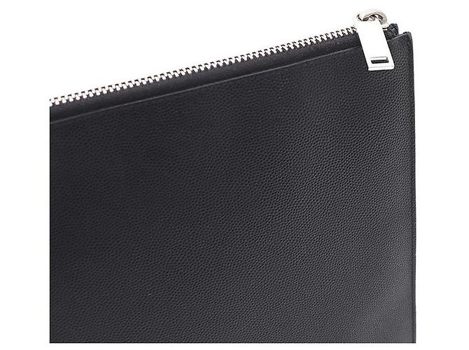 Saint Laurent Clutch e custodia per tablet con zip classica Nero - vista 4