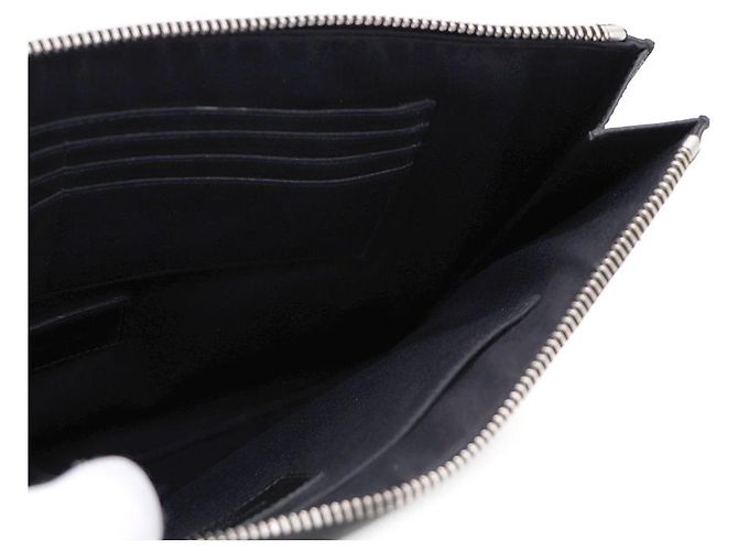Saint Laurent Clutch e custodia per tablet con zip classica Nero - vista 7