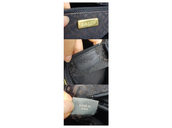Bally Borsa a tracolla in pelle nera Nero - vista 10