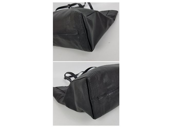 Lanvin Bolsa shopper de couro preto - vista 6