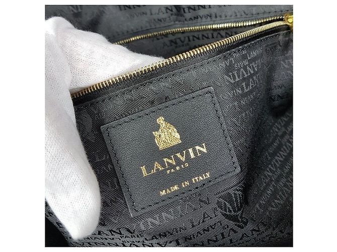 Lanvin Bolsa shopper de couro preto - vista 8