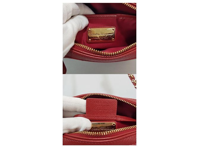 Salvatore Ferragamo Borsa a tracolla Lydia Rosso - vista 10