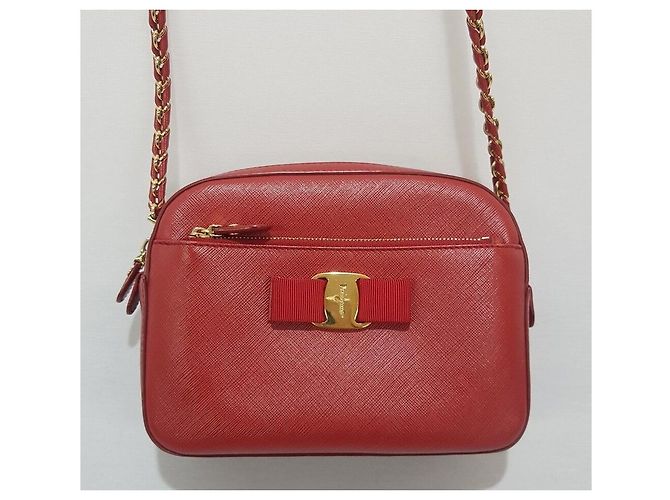 Salvatore Ferragamo Borsa a tracolla Lydia Rosso - vista 2