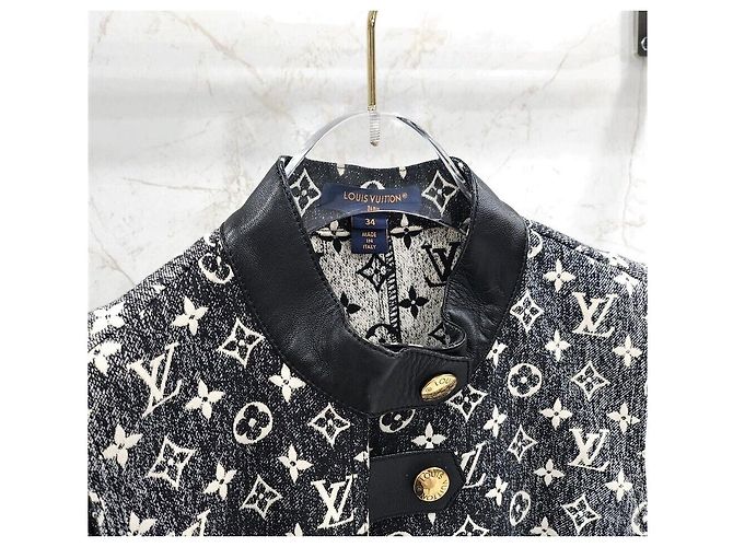 Louis Vuitton Monogramm-Denimkleid mit Knopfleiste Mehrfarben - Ansicht 3
