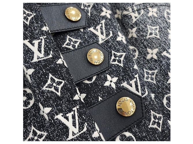 Louis Vuitton Monogramm-Denimkleid mit Knopfleiste Mehrfarben - Ansicht 4