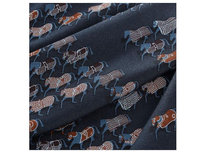 Hermès Cachemir e seda lenço Preto - vista 6