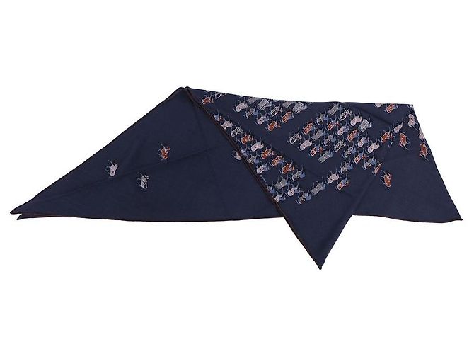 Hermès Cachemir e seda lenço Preto - vista 7