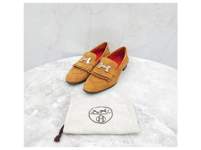 Trim Hermès Mocassino Royal in scamosciato con finiture Oro e Argento Multicolore - vista 7