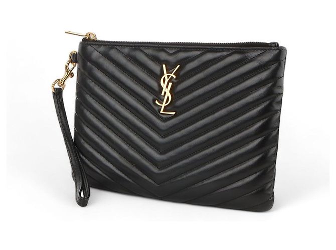 Saint Laurent Clutch Matelassé Small D'oro - vista 2