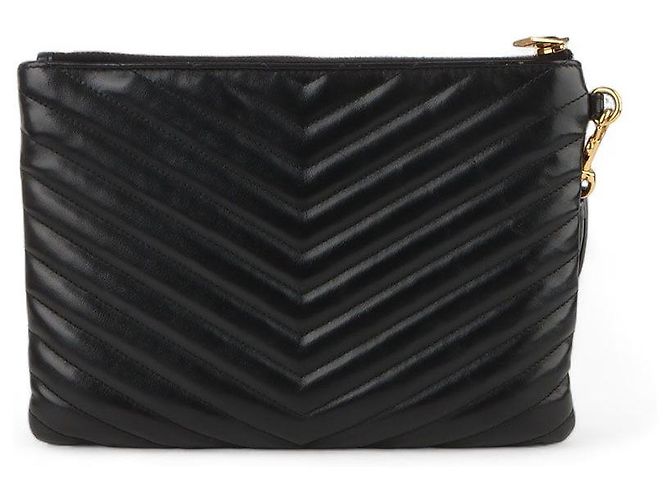 Saint Laurent Clutch Matelassé Small D'oro - vista 3