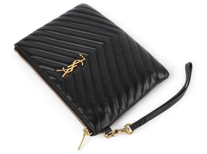 Saint Laurent Clutch Matelassé Small D'oro - vista 4