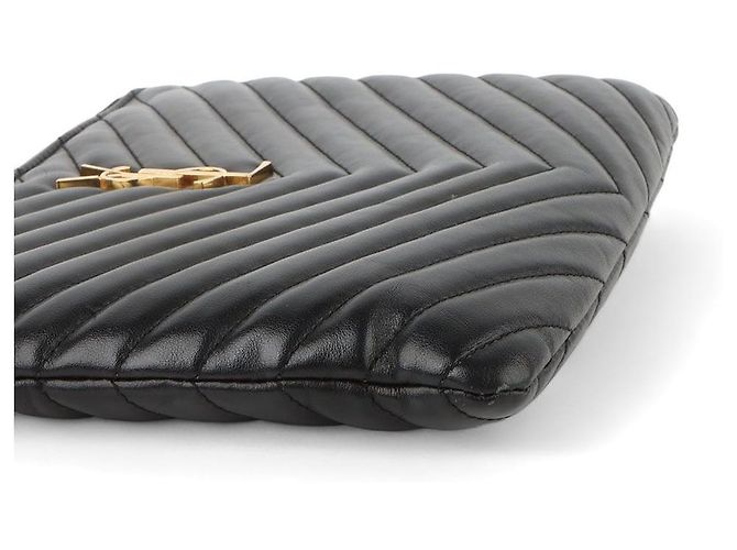 Saint Laurent Clutch Matelassé Small D'oro - vista 5