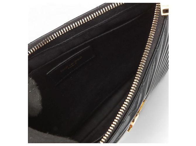 Saint Laurent Clutch Matelassé Small D'oro - vista 7