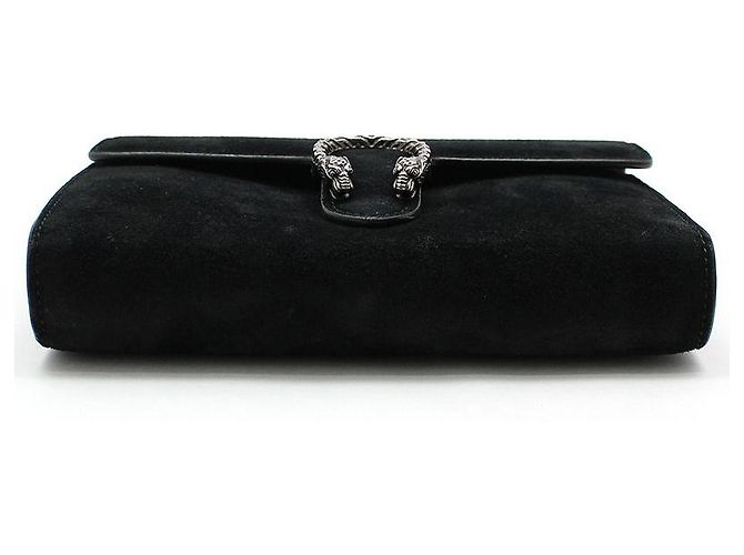 Gucci Mini borsa Dionysus a tracolla con catena Nera in scamosciato e velluto Nero - vista 5
