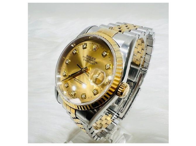 Rolex Orologio Datejust Diamond Combi da Uomo Quadrante Champagne Oro Giallo - vista 2