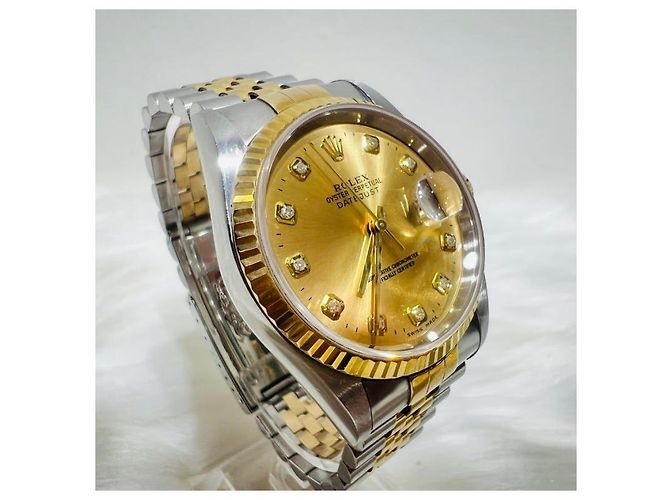 Rolex Orologio Datejust Diamond Combi da Uomo Quadrante Champagne Oro Giallo - vista 4