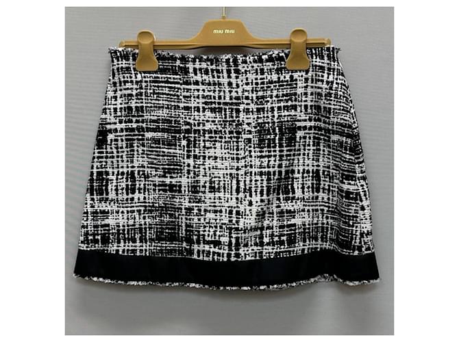 Prada Gonna in cotone e lino con logo triangle Bec Multicolore - vista 2