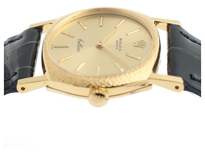 Rolex Orologio Cellini Gold Piccolo da Donna in Oro e Pelle, Manuale Blu - vista 12