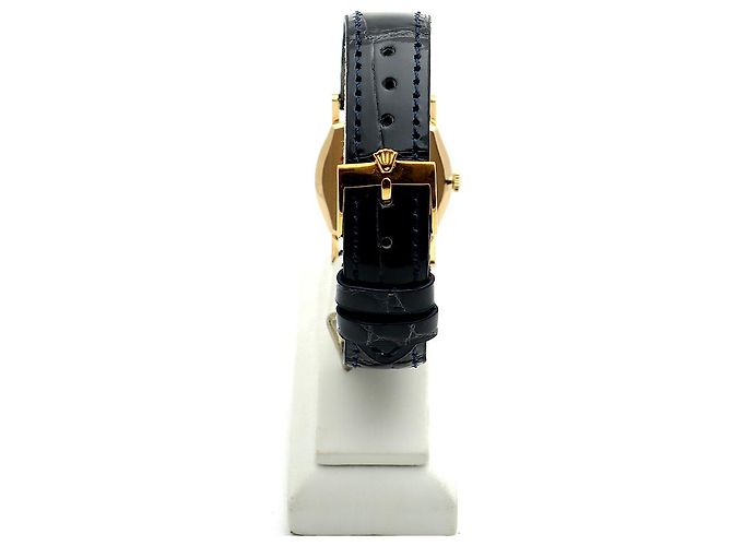 Rolex Orologio Cellini Gold Piccolo da Donna in Oro e Pelle, Manuale Blu - vista 6