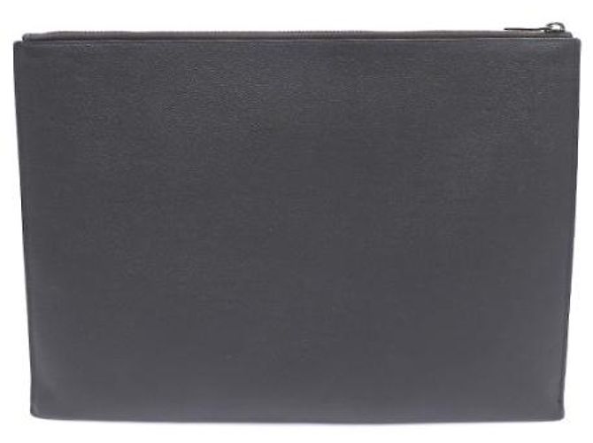 Saint Laurent Grande pochette in Monogram Caviar Nero - vista 12