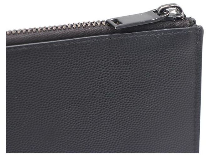 Saint Laurent Grande pochette in Monogram Caviar Nero - vista 13