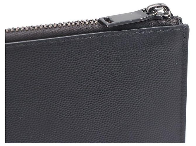 Saint Laurent Grande pochette in Monogram Caviar Nero - vista 4