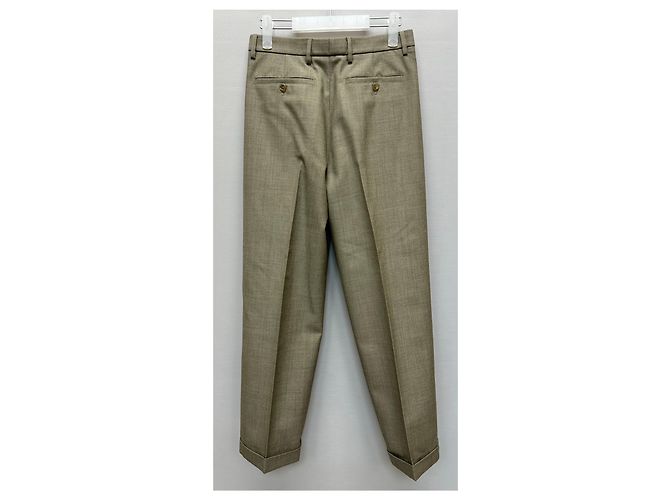 Gucci Pantaloni larghi in cotone D'oro - vista 4