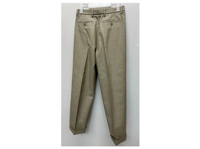 Gucci Pantaloni larghi in cotone D'oro - vista 5