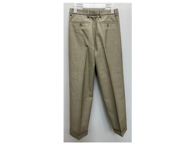 Gucci Pantaloni larghi in cotone D'oro - vista 6
