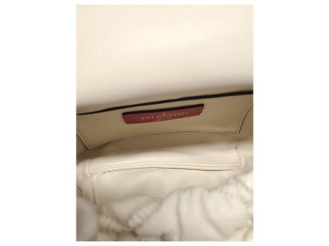 Valentino Piccola borsa a tracolla Diamond Quilted Spike Me Bianco - vista 5