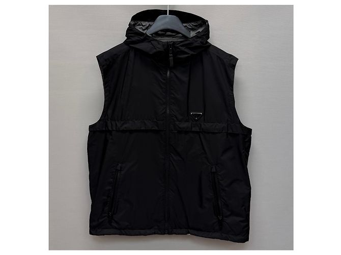 Prada Re-Nylon-Weste mit Dreieckslogo Silber - Ansicht 2