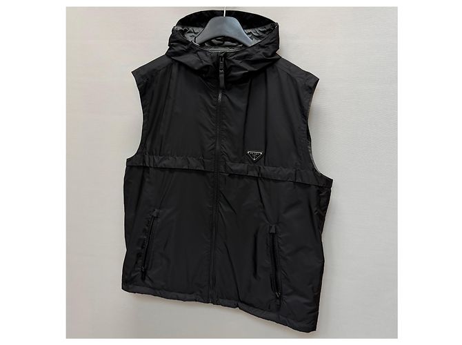 Prada Re-Nylon-Weste mit Dreieckslogo Silber - Ansicht 4