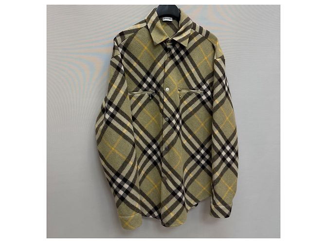 Burberry Sovracamicia in misto lana a quadri Multicolore - vista 3
