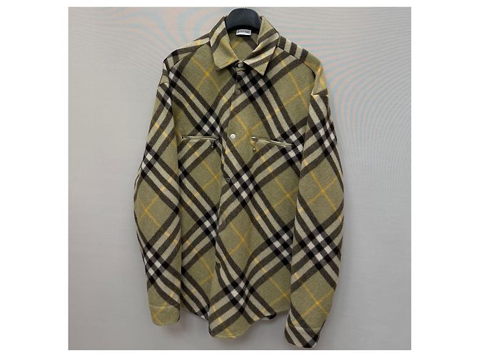 Burberry Sovracamicia in misto lana a quadri Multicolore - vista 4