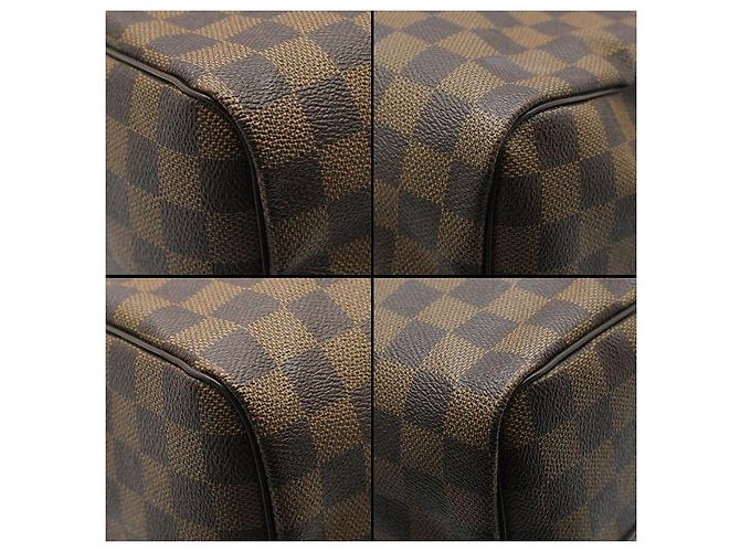 Louis Vuitton Borsa a Spalla Bandoulière Speedy in Damier Ebene Marrone - vista 10