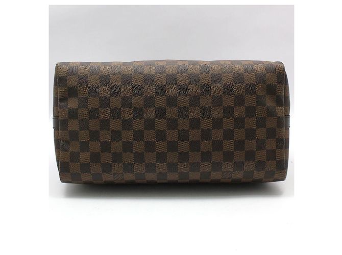 Louis Vuitton Borsa a Spalla Bandoulière Speedy in Damier Ebene Marrone - vista 5