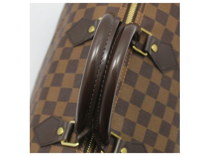 Louis Vuitton Borsa a Spalla Bandoulière Speedy in Damier Ebene Marrone - vista 6